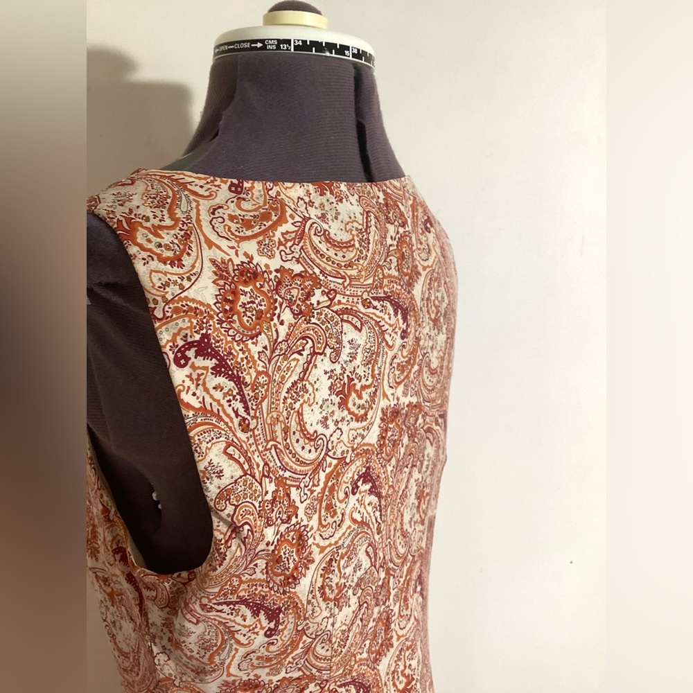 Vintage Y2K Silk Slip Dress Size 12 Cowl Neck Drape Romantic Fairycore Paisley - Picture 8 of 14